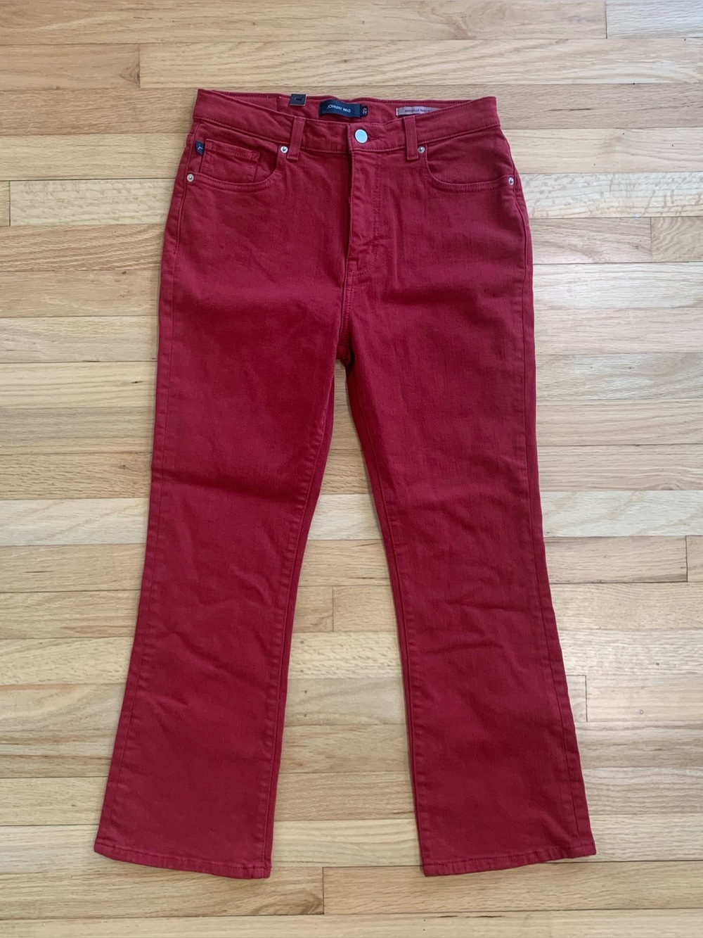 Johnny Was NWT Red Bootcut Denim Pants Sz 29 Boho Fall